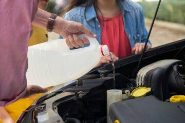 car fluid into car